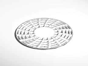 coaster pinwheel round personalize top side in White Natural Versatile Plastic