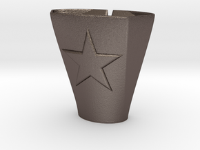 2-25-14star.5thickness in Polished Bronzed Silver Steel