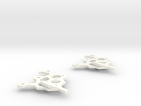Oxycodone earrings in White Processed Versatile Plastic