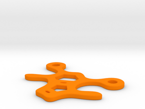 Theobromine pendant in Orange Processed Versatile Plastic
