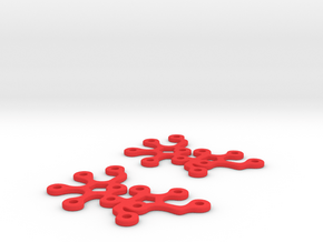 Sucrose earrings in Red Processed Versatile Plastic