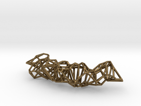 Voronoi Construction Framework Pendent in Natural Bronze