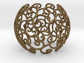 Triskel celtic sphere 1 (2,8) in Natural Bronze