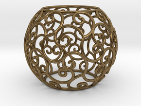 Triskel celtic sphere 2 (2,8+ring) in Natural Bronze