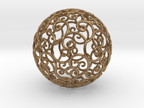 Triskel celtic sphere 3 (2,8+4) in Natural Brass
