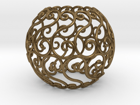 Celtic sphere (4,13)  v1.2 in Natural Bronze