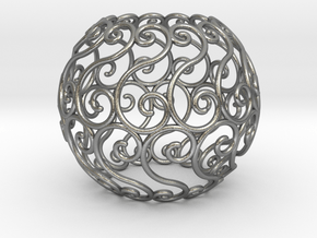 Celtic sphere (4,13)  v1.2 in Natural Silver