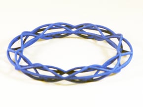 Twist Bangle A08M in Blue Processed Versatile Plastic