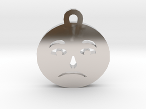 Sadness - Emotional in Rhodium Plated Brass