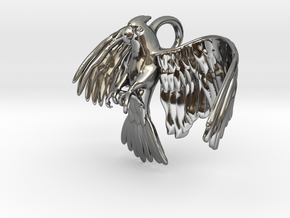 Corella Cockatoo Pendant in Fine Detail Polished Silver