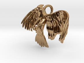 Corella Cockatoo Pendant in Polished Brass