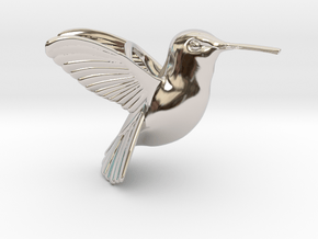 Hummingbird Pendant in Platinum
