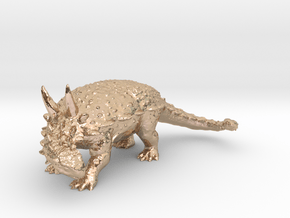 Ankylosaurus museum 3D scan data collectable in 14k Rose Gold Plated Brass