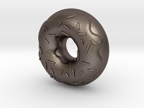 Original Design: Donut Steel! in Polished Bronzed Silver Steel