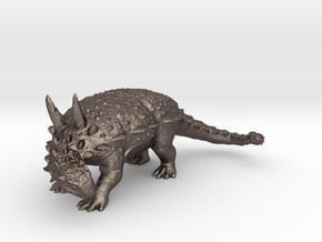 Ankylosaurus museum 3D scan data collectable in Polished Bronzed Silver Steel