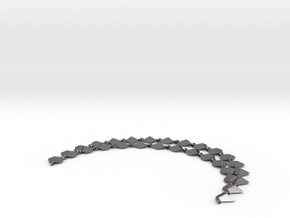 Double Stranded  Corner Cut Necklace in Polished Nickel Steel