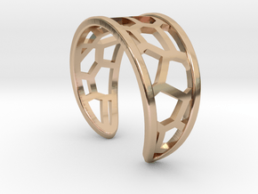 Ring of lover's brige in 14k Rose Gold Plated Brass