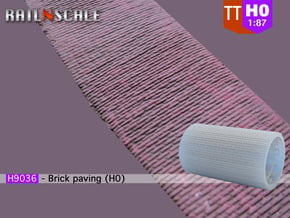 Pflasterklinker-Walze (Läuferverband - H0 1:87) in Tan Fine Detail Plastic
