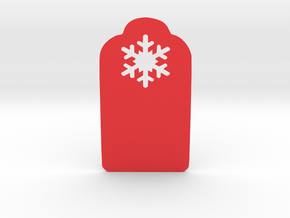 Gift tag in Red Processed Versatile Plastic
