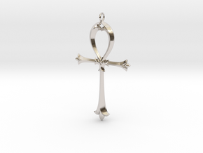 Ankh Nouveau in Rhodium Plated Brass
