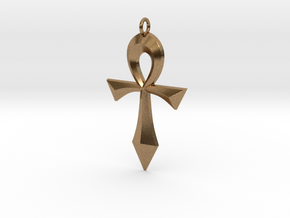 Swept Ankh (Hollow) in Natural Brass