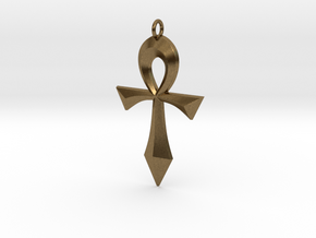 Swept Ankh (Hollow) in Natural Bronze
