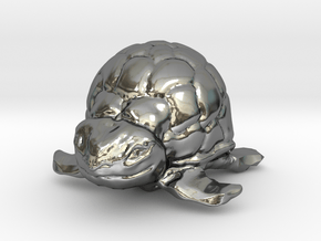 Turtle Miniature in Fine Detail Polished Silver