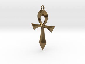 Swept Ankh in Natural Bronze