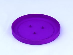 TriCyclone Vape Stand: Bottom Round Plate in Purple Processed Versatile Plastic