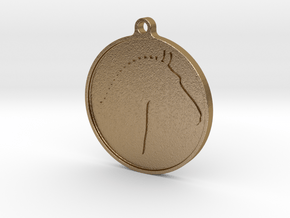 Branded Pendant (TheMarketingsmith) in Polished Gold Steel