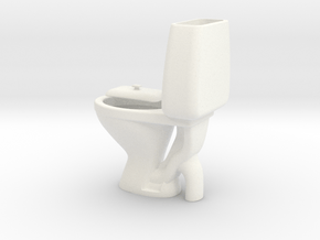 Miniature Toilet Seat A 1/12 in White Processed Versatile Plastic