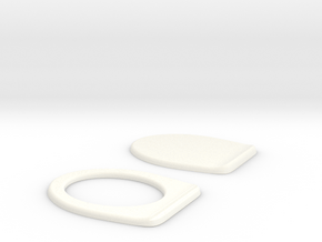 Miniature Toilet Seat B 1/12 in White Processed Versatile Plastic