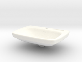 Miniature Bathroom Sink 1/12 in White Processed Versatile Plastic