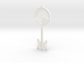 Branded Key Pendant (TheMarketingsmith) in White Processed Versatile Plastic