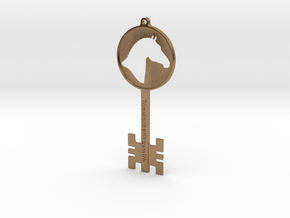 Branded Key Pendant (TheMarketingsmith) in Natural Brass
