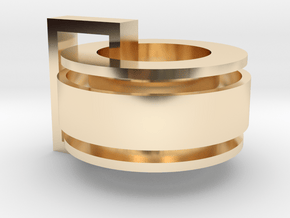 Ring In Reta in 14k Gold Plated Brass