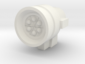 Missile Pod - Small Round in White Natural Versatile Plastic