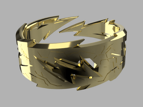Power : Zeus Ring Size 7 in 18k Gold Plated Brass