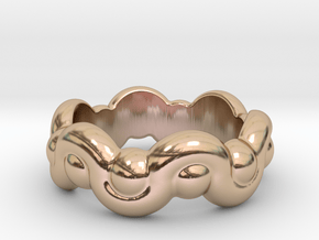Strange Fantasy Ring 22 - Italian Size 22 in 14k Rose Gold Plated Brass
