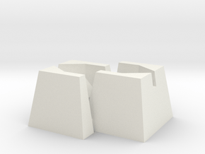 Tank Traps with firing position in White Natural Versatile Plastic