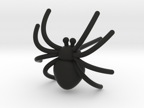 Spider post Earring 3D printing in Black Natural Versatile Plastic