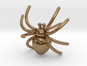 Spider post Earring 3D printing in Natural Brass