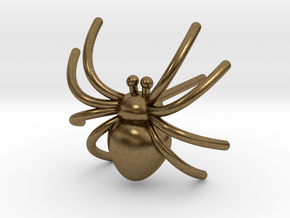 Spider post Earring 3D printing in Natural Bronze