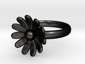 Daisy Ring in Matte Black Steel: 7 / 54