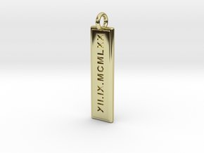 The Date Pendant in 18k Gold Plated Brass