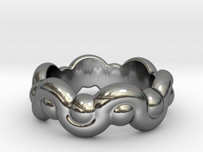 Strange Fantasy Ring 27 - Italian Size 27 in Fine Detail Polished Silver