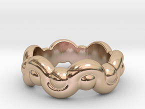 Strange Fantasy Ring 30 - Italian Size 30 in 14k Rose Gold Plated Brass