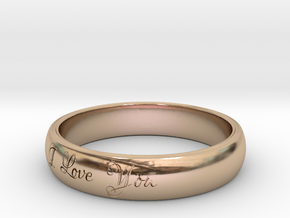Ring Love You in 14k Rose Gold Plated Brass
