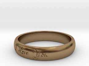 Ring Love You in Natural Brass