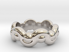 Strange Fantasy Ring 33 - Italian Size 33 in Rhodium Plated Brass